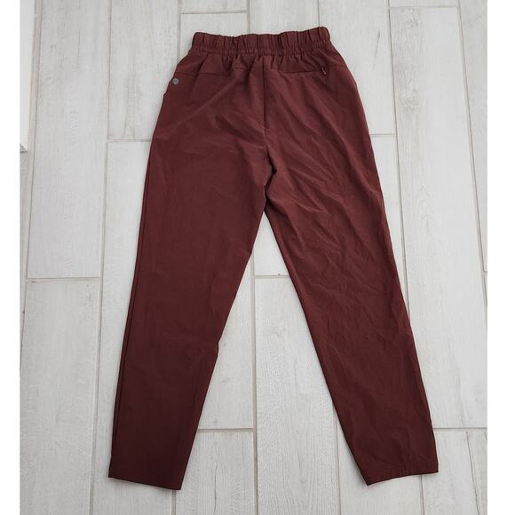 Women’s Apana Beyond Daily Pants Rust Color Size XS Pockets Hiking Yoga Maroon - Picture 4 of 7